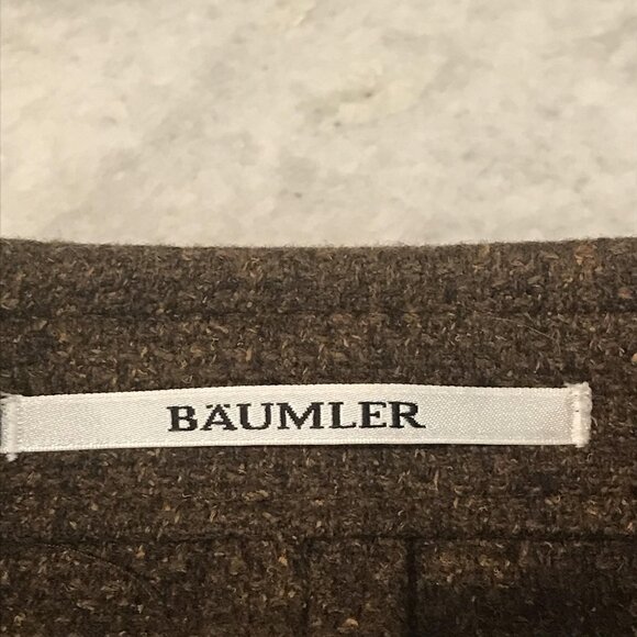 Bäumler Blazer Mens 44L Brown Tweed Wool Cashmere Silk Tallia Di Delfino Italy - Picture 5 of 14